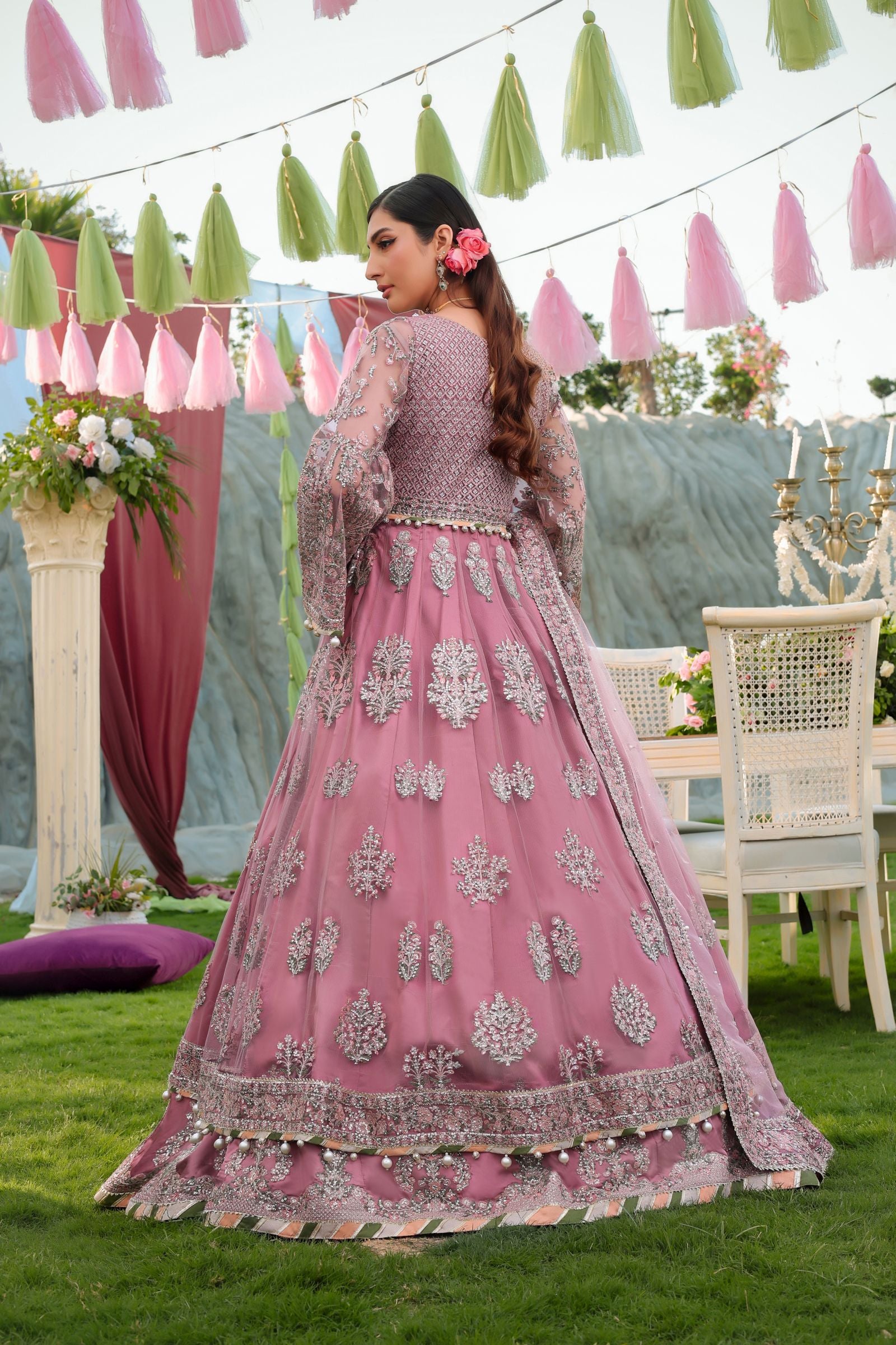 Dusty Rose Maxi | Aroosh Mother-Daughter Twinning Set TTAH3