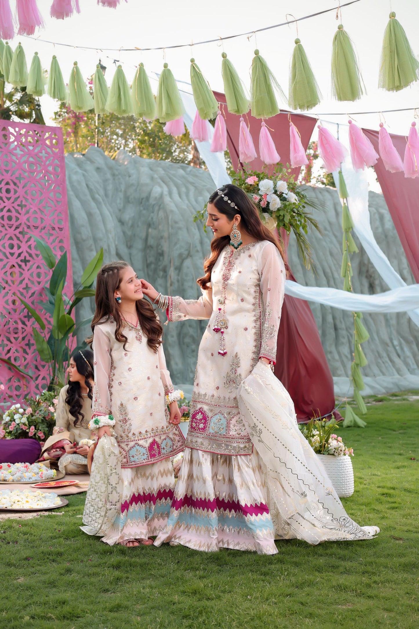 Embroidered Organza Gharara | Twinning Formal Dress by Aroosh TTAH1