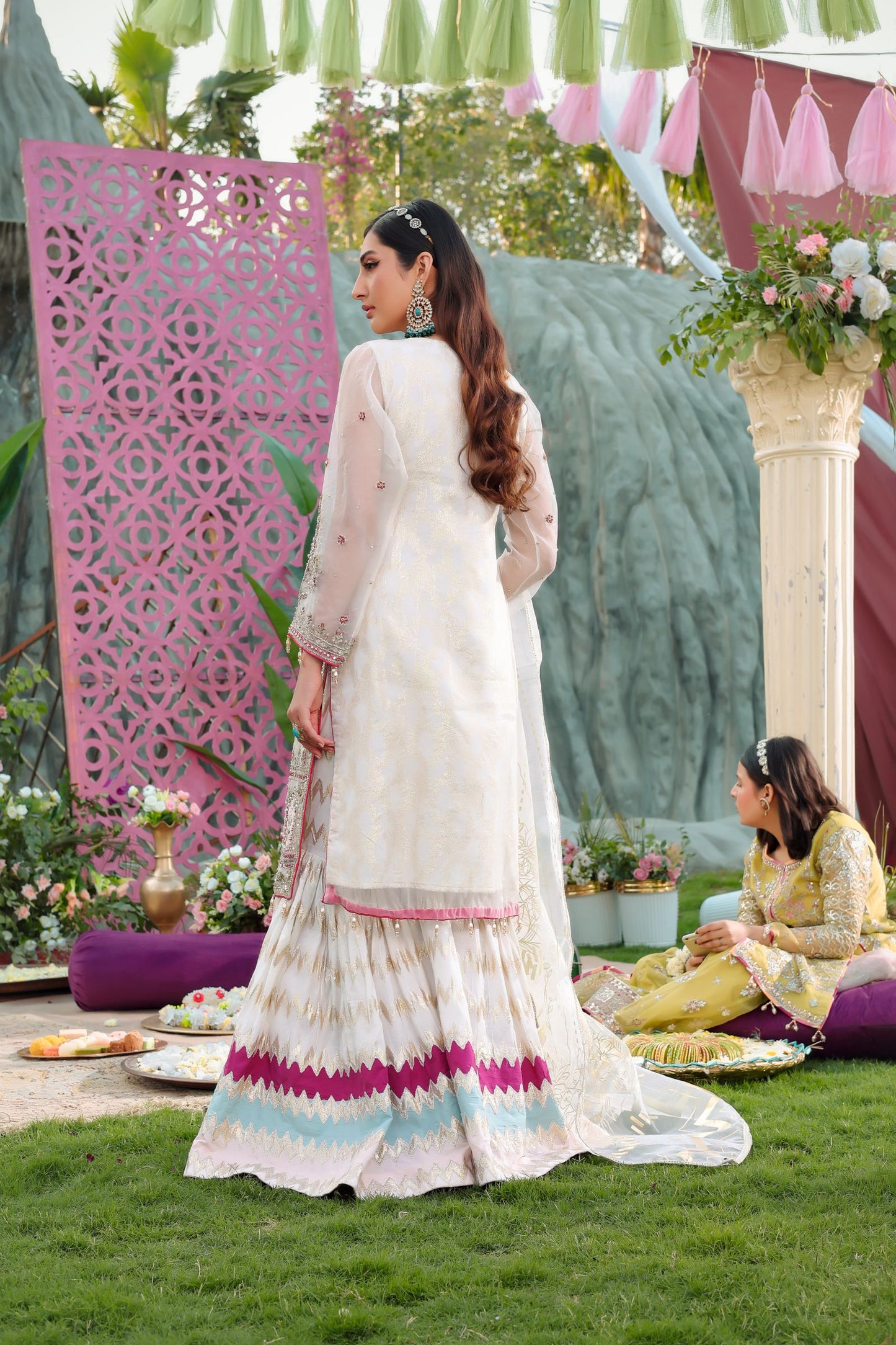 Embroidered Organza Gharara | Twinning Formal Dress by Aroosh TTAH1
