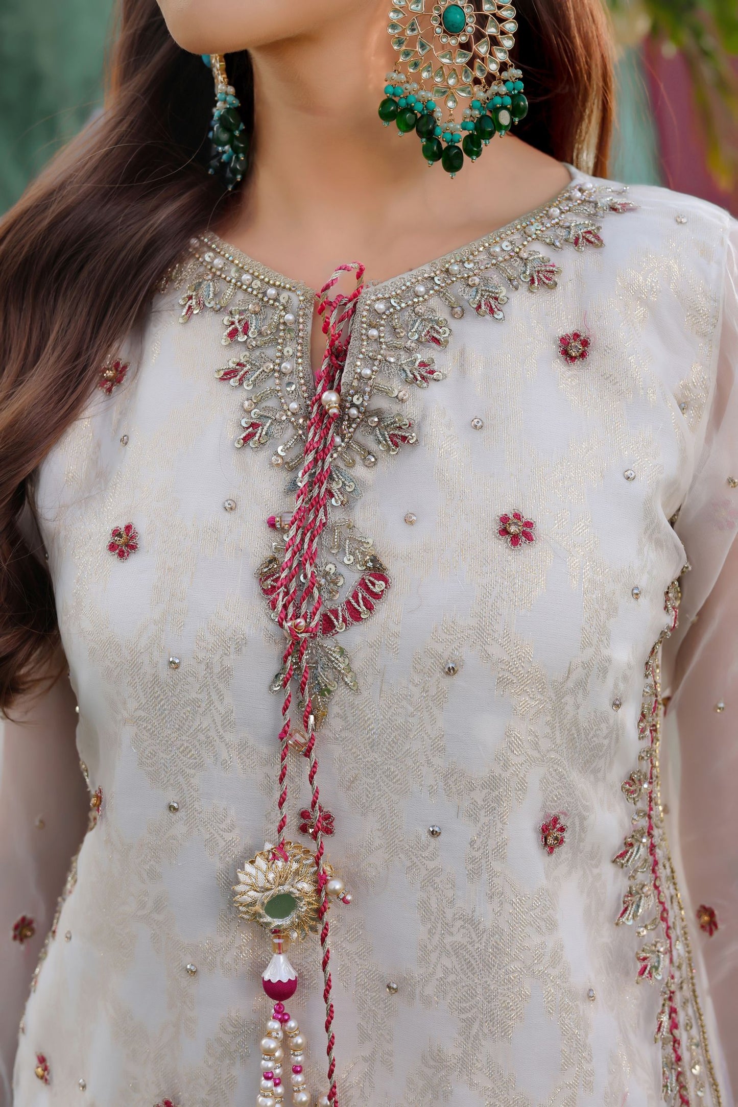Embroidered Organza Gharara | Twinning Formal Dress by Aroosh TTAH1