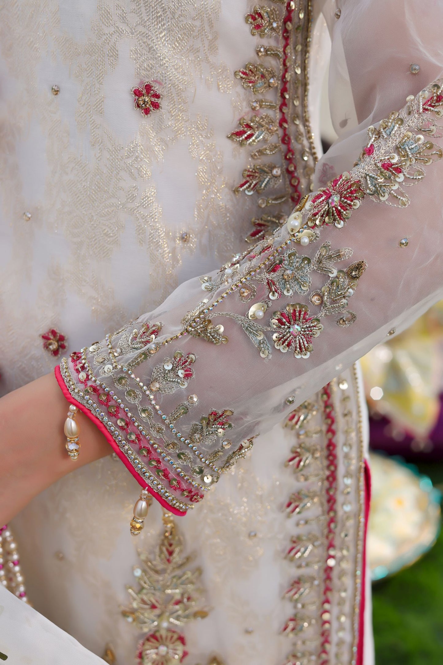 Embroidered Organza Gharara | Twinning Formal Dress by Aroosh TTAH1