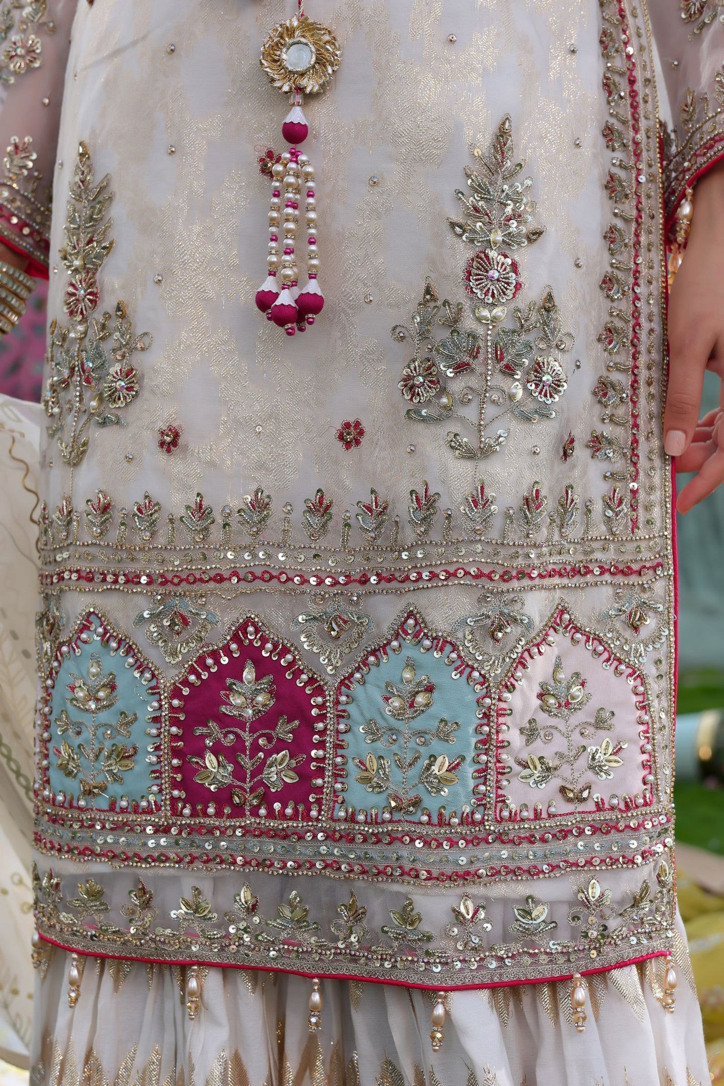 Embroidered Organza Gharara | Twinning Formal Dress by Aroosh TTAH1
