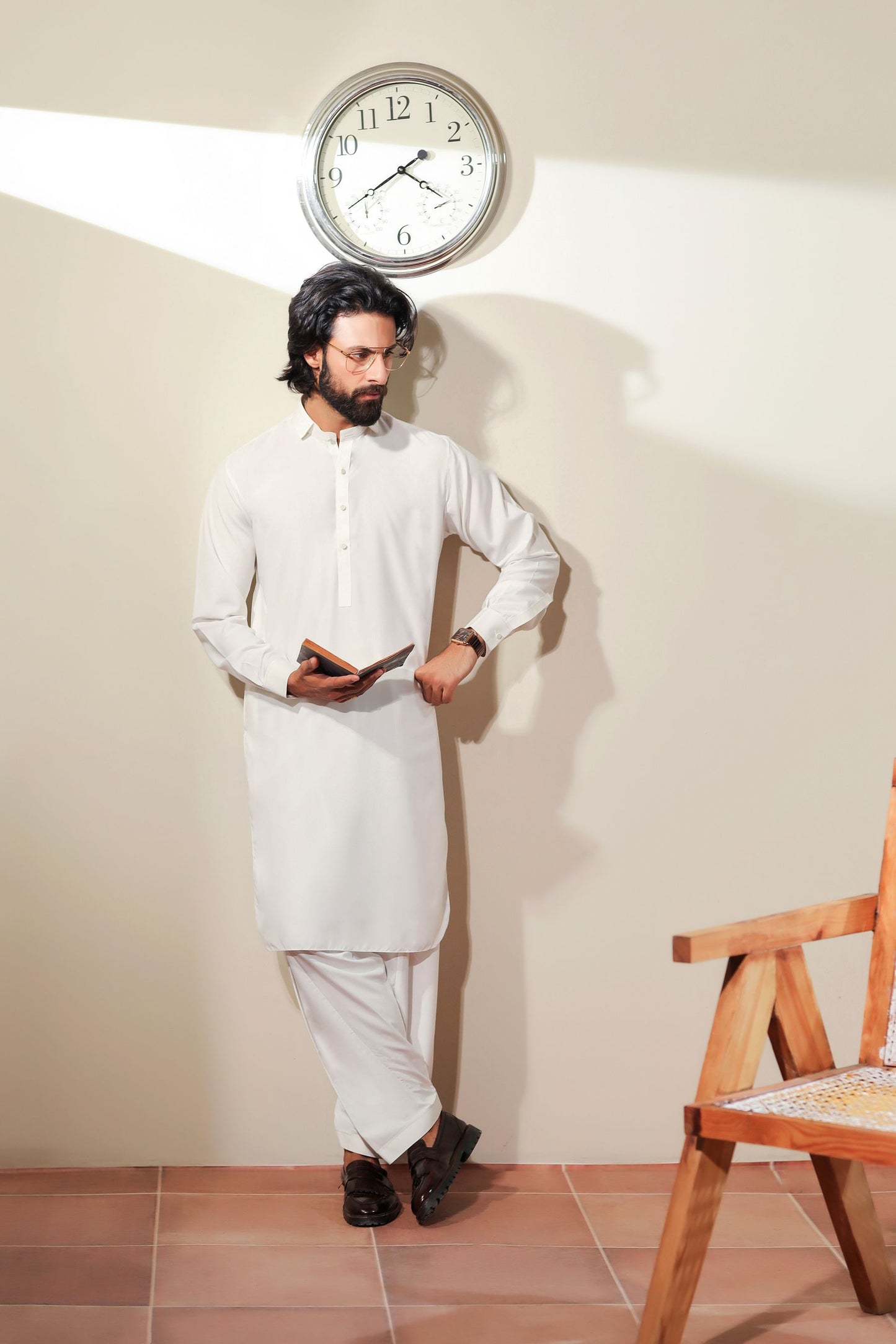 Ally's Classic White Wash & Wear Kurta Shalwar – Ready to Wear | MBA2