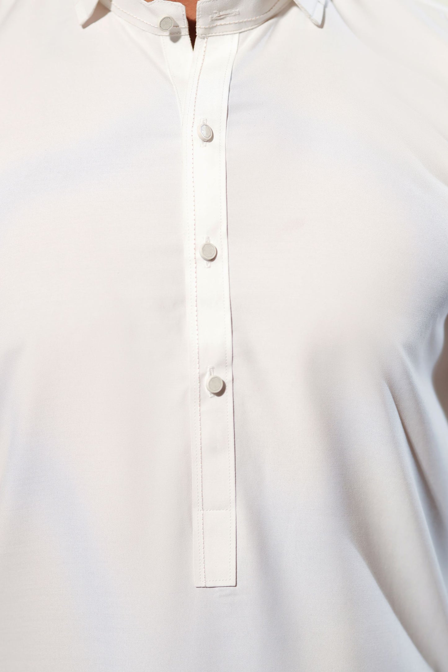 Ally's Classic White Wash & Wear Kurta Shalwar – Ready to Wear | MBA2