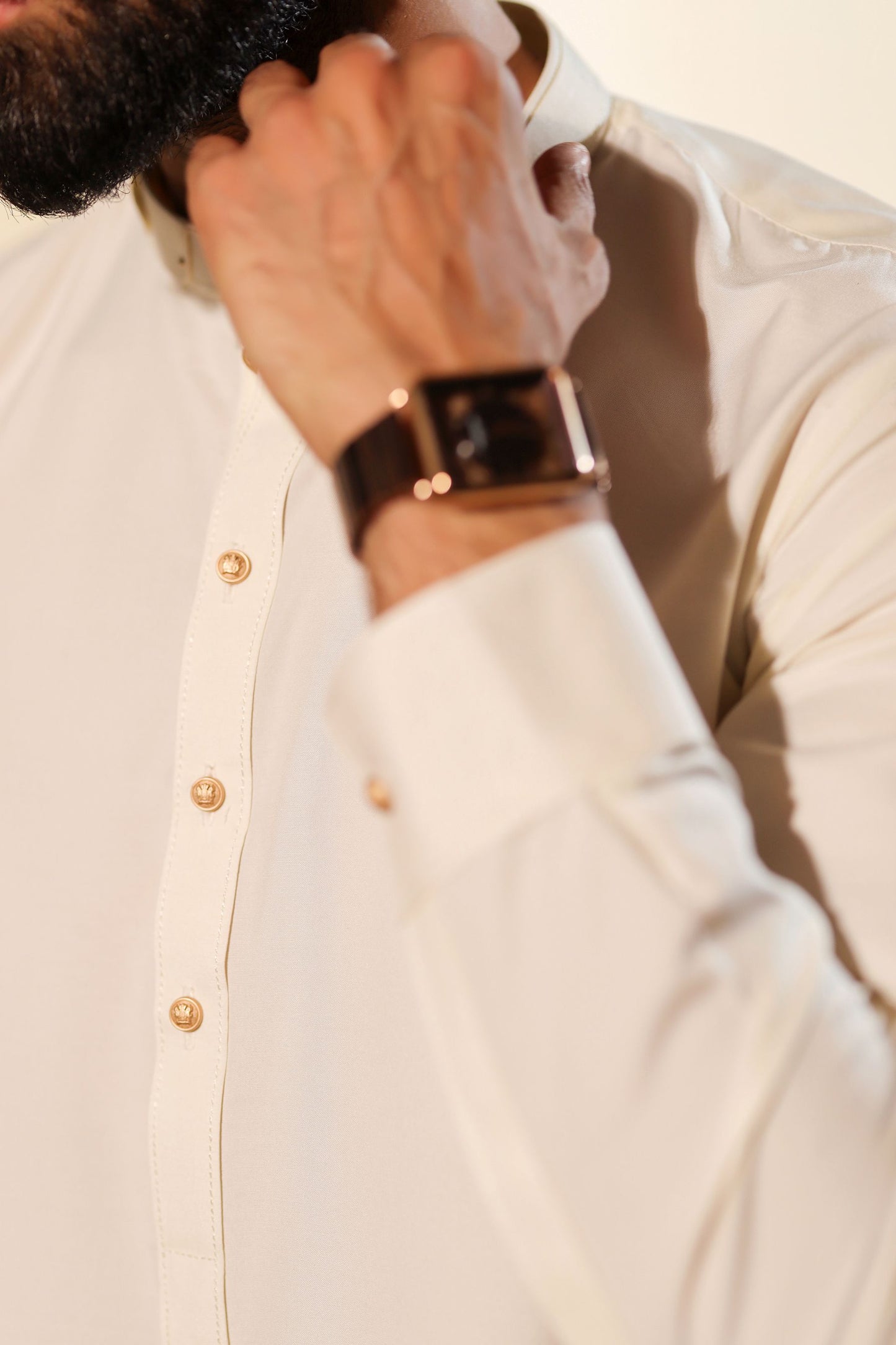 Ally's Off-White Wash & Wear Kurta Shalwar – Ready to Wear | MBA4