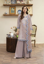 Embroidered Cotton Jacquard Suit with Panel Sharara Reet by Mona RBY4
