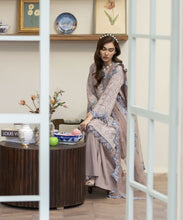Embroidered Cotton Jacquard Suit with Panel Sharara Reet by Mona RBY4