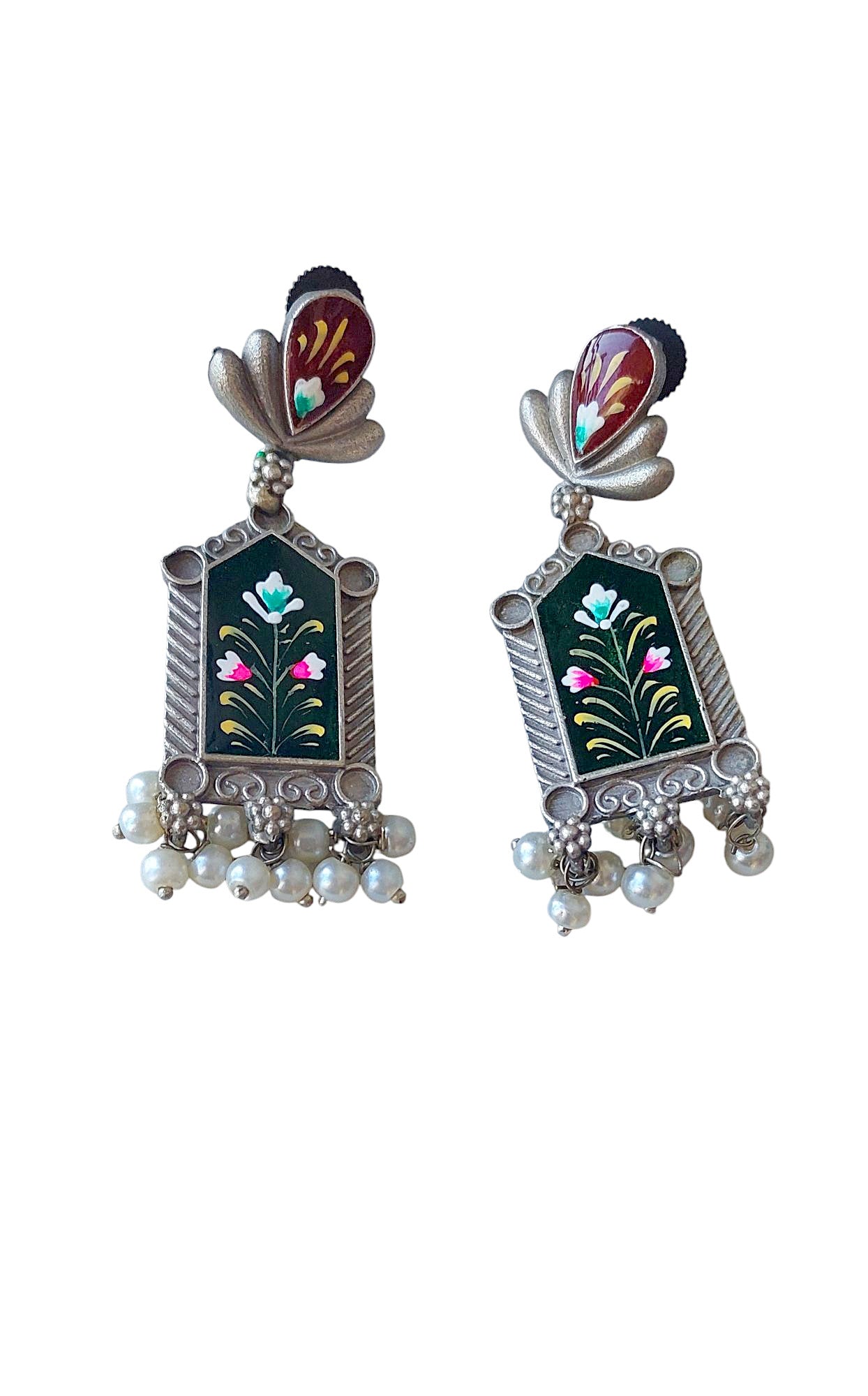 Gul Warun Hand-Enamelled Vintage Charm Earrings GJ5
