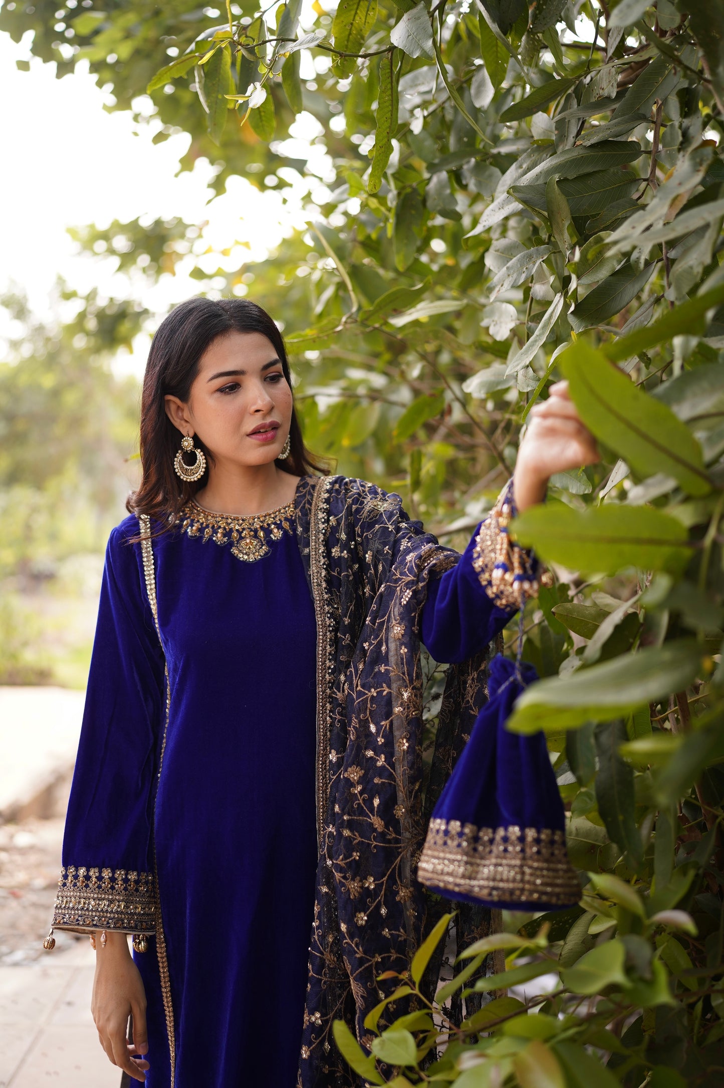 3pc Ready to Wear Embroidered Velvet Dress SL7