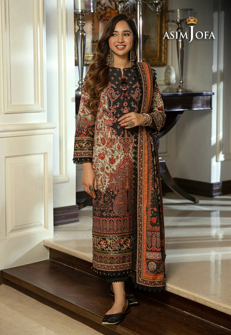 ASIM JOFA Asra Winter Shawl Collection AJAW02