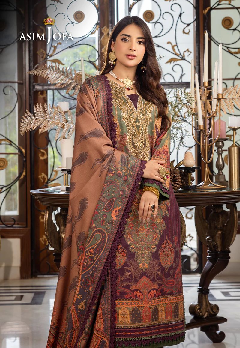 ASIM JOFA Aira Winter Shawl Collection AJIW07