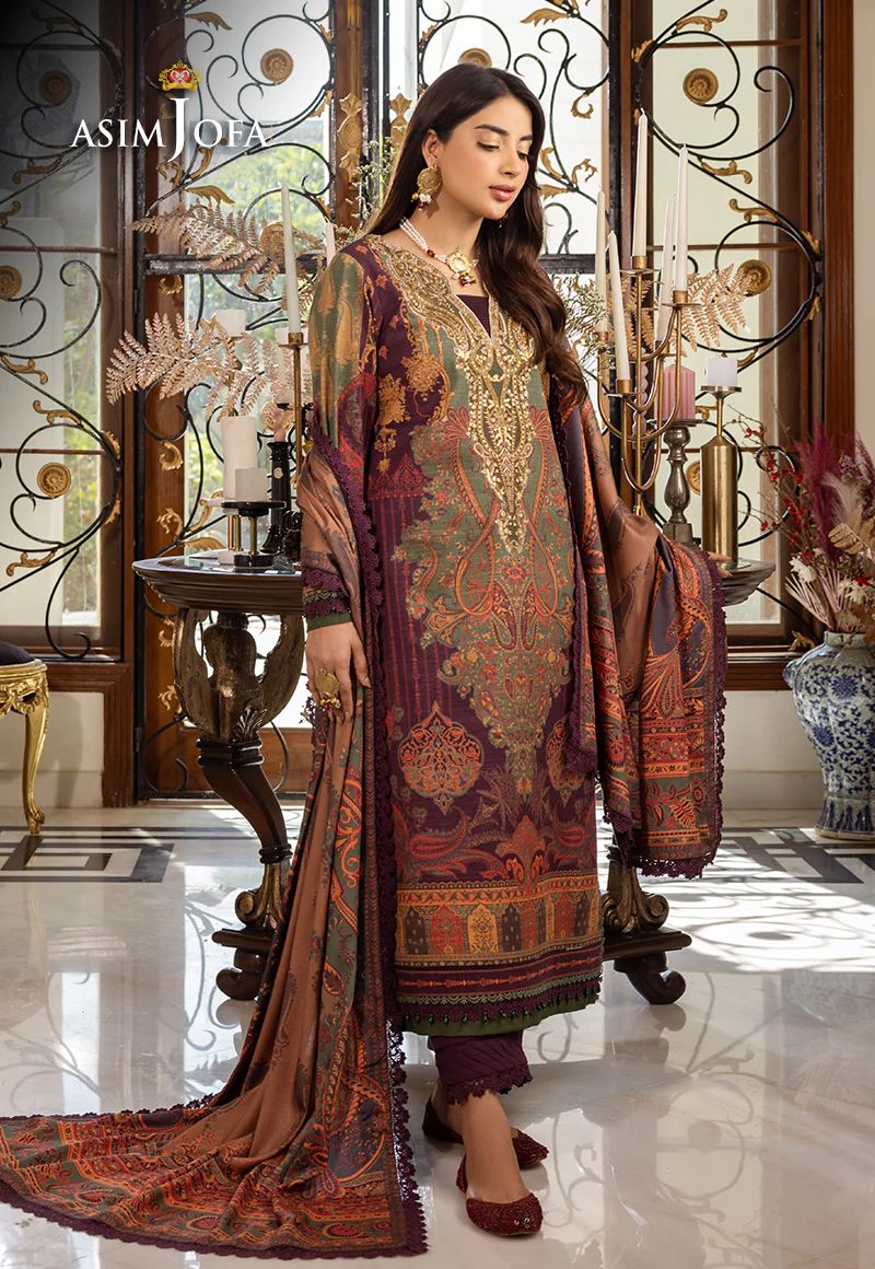 ASIM JOFA Aira Winter Shawl Collection AJIW07