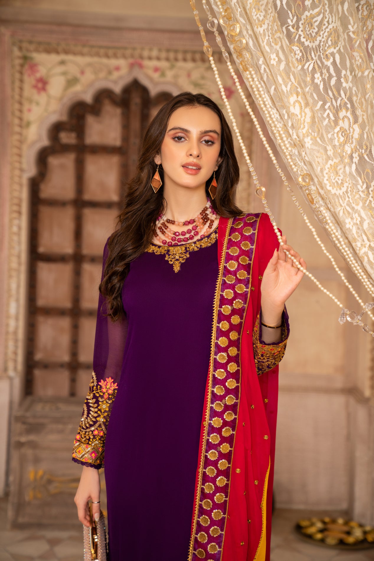 Chiffon Embroidered Formal Dress by Aleezay 10
