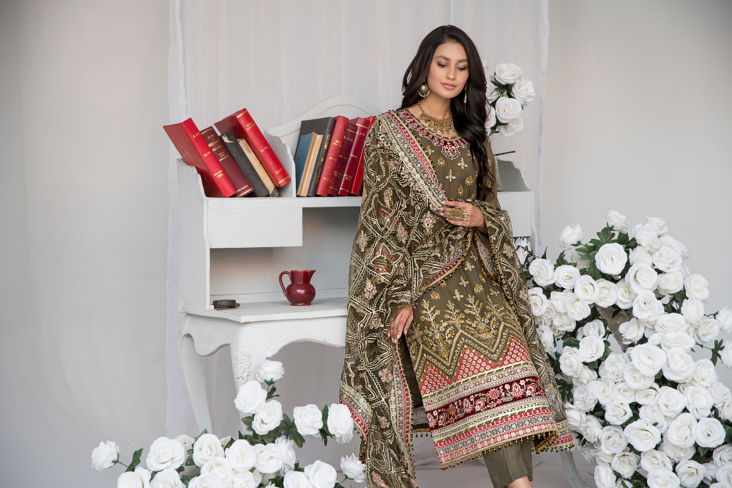 Aleezay Formal Chiffon Dress 08