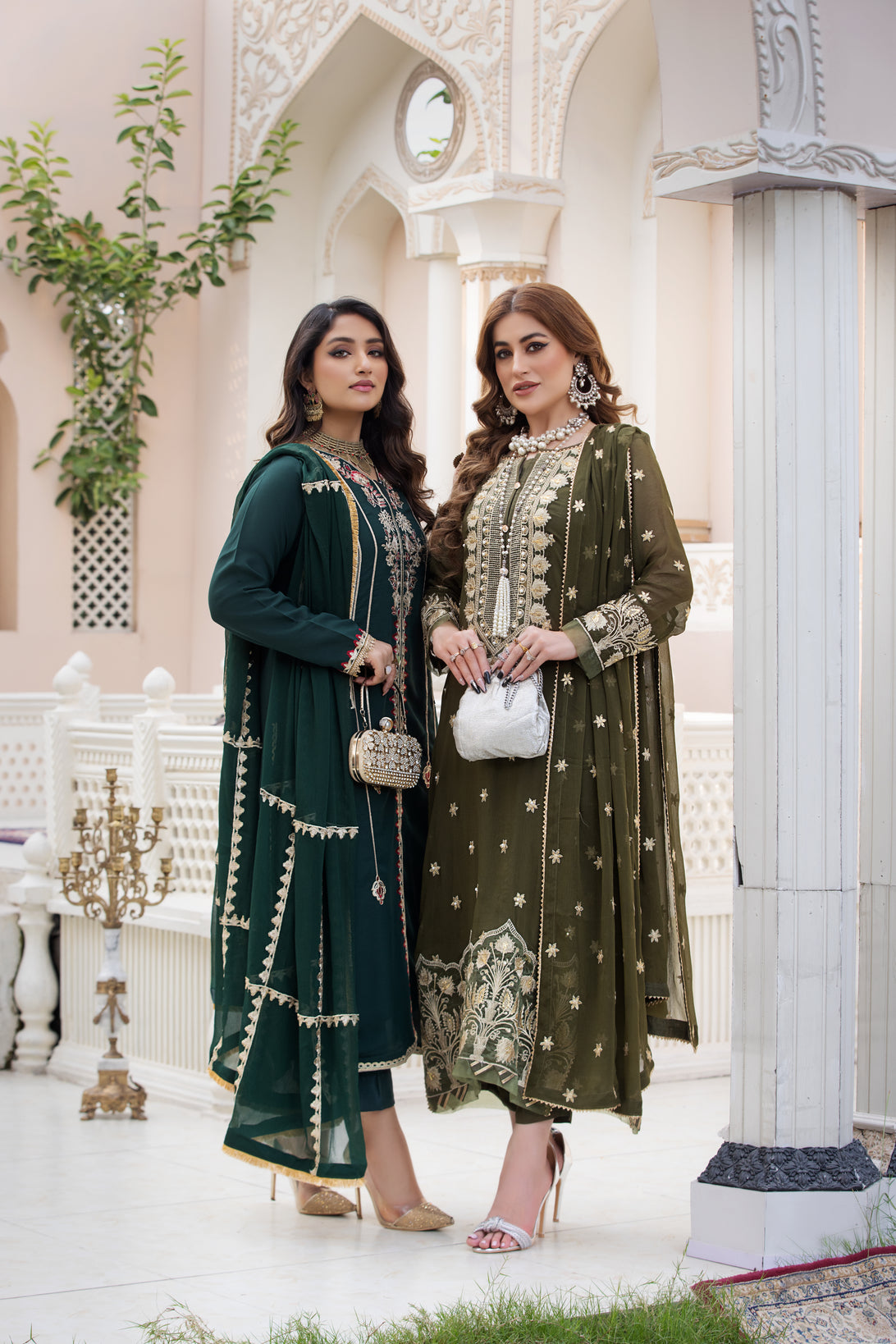 Chiffon Embroidered Formal Dress by Aleezay AZA22