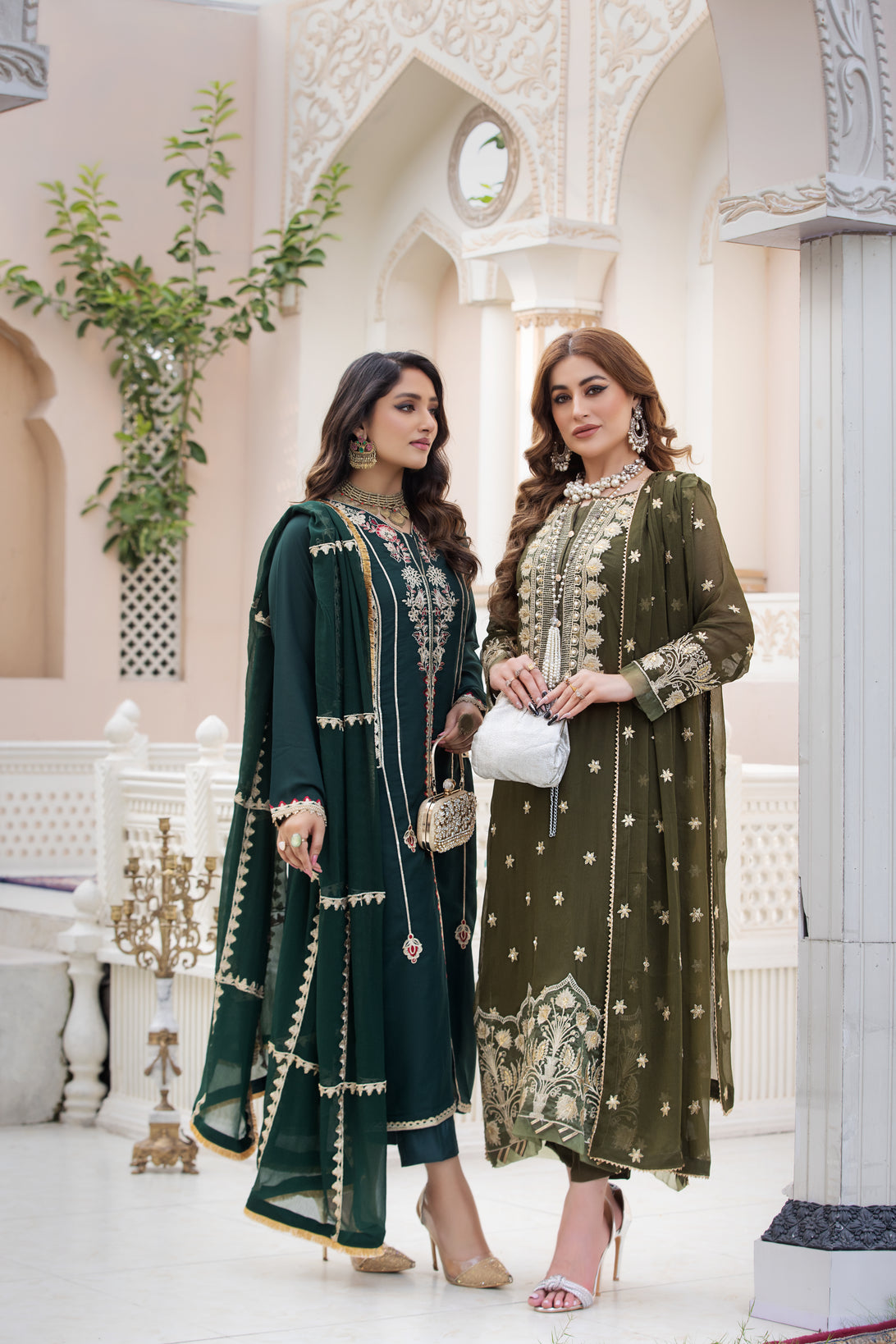 Chiffon Embroidered Formal Dress by Aleezay AZA22