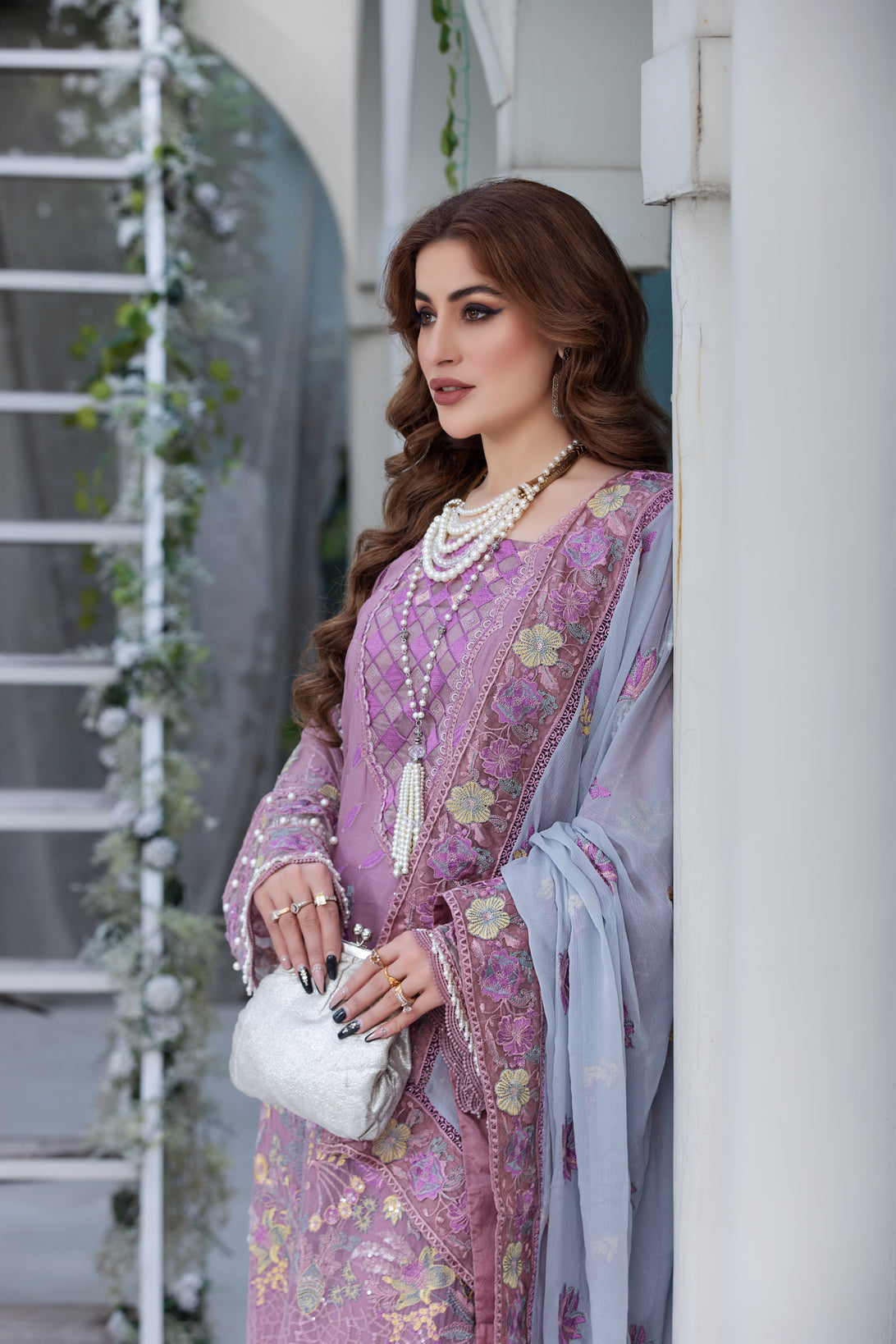 Chiffon Embroidered Formal Dress by Aleezay 27