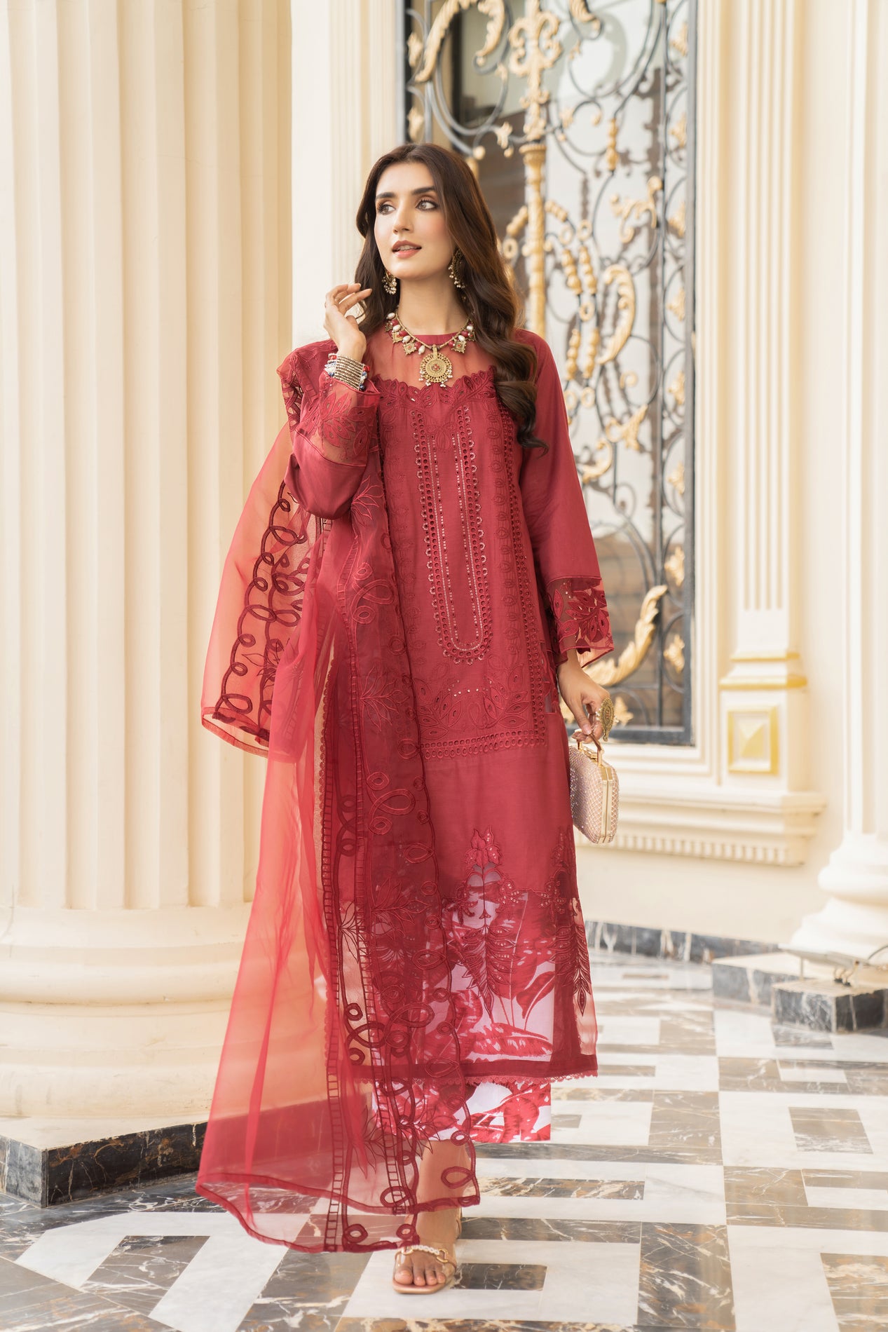 3pc Ready to Wear Luxury Dress by Arwah LA6