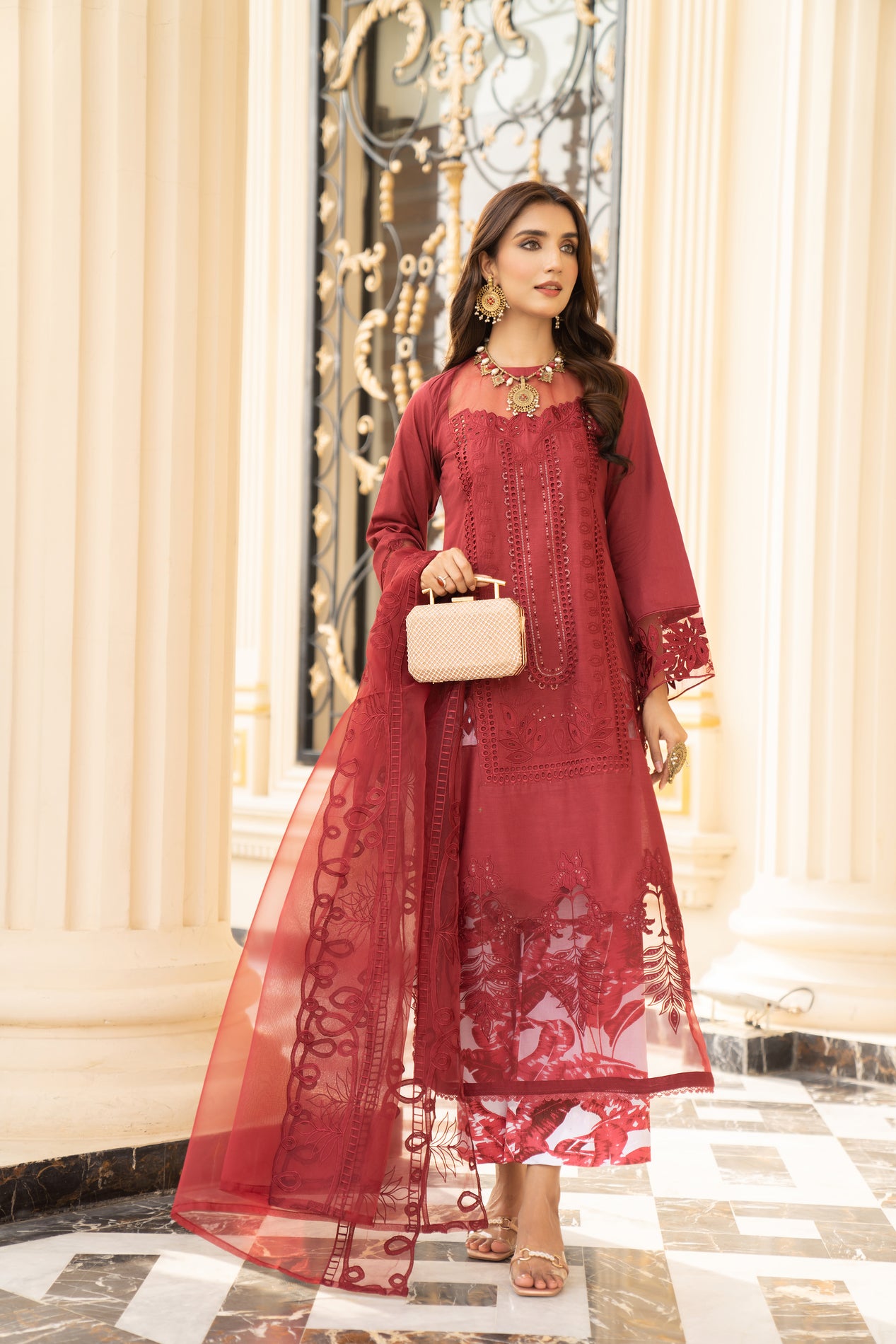 3pc Ready to Wear Luxury Dress by Arwah LA6