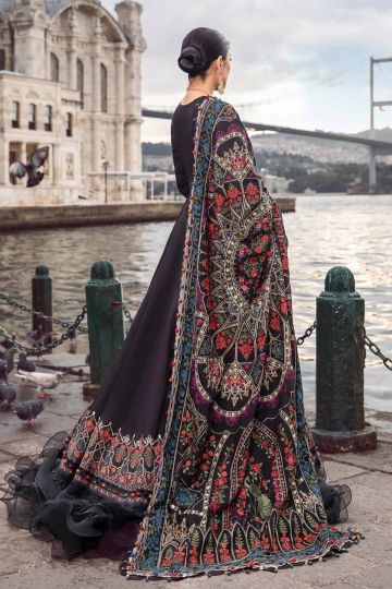 Maria B Winter Linen Collection Black DL-1101