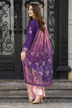 Lush by Aleezay – Purple Raw Silk 3pc Short Shirt with Pink Farshi Shalwar Lush5