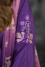 Lush by Aleezay – Purple Raw Silk 3pc Short Shirt with Pink Farshi Shalwar Lush5