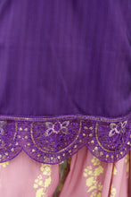 Lush by Aleezay – Purple Raw Silk 3pc Short Shirt with Pink Farshi Shalwar Lush5