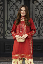 Aleezay Raw Silk 3-Piece Ensemble with Printed Silk Dupatta Lush9