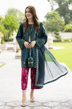 Lush by Aleezay – Teal Raw Silk 3pc Dress with Silk Dupatta Lush2