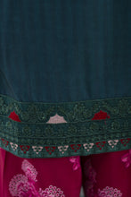 Lush by Aleezay – Teal Raw Silk 3pc Dress with Silk Dupatta Lush2