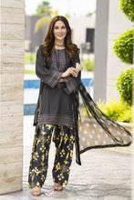 Lush by Aleezay – Charcoal Raw Silk 3pc Short Shirt with Farshi Shalwar Lush7