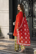 Lush by Aleezay – Orange Raw Silk Dress with Farshi Shalwar Lush1