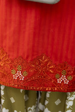 Lush by Aleezay – Orange Raw Silk Dress with Farshi Shalwar Lush1