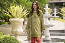 Lush by Aleezay – Olive Raw Silk 3pc Dress with Farshi Shalwar Lush3