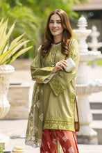 Lush by Aleezay – Olive Raw Silk 3pc Dress with Farshi Shalwar Lush3