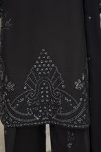 Threaded Grace Silk Karandi by Gul Warun – Black Embellished 3pc Suit TGS8