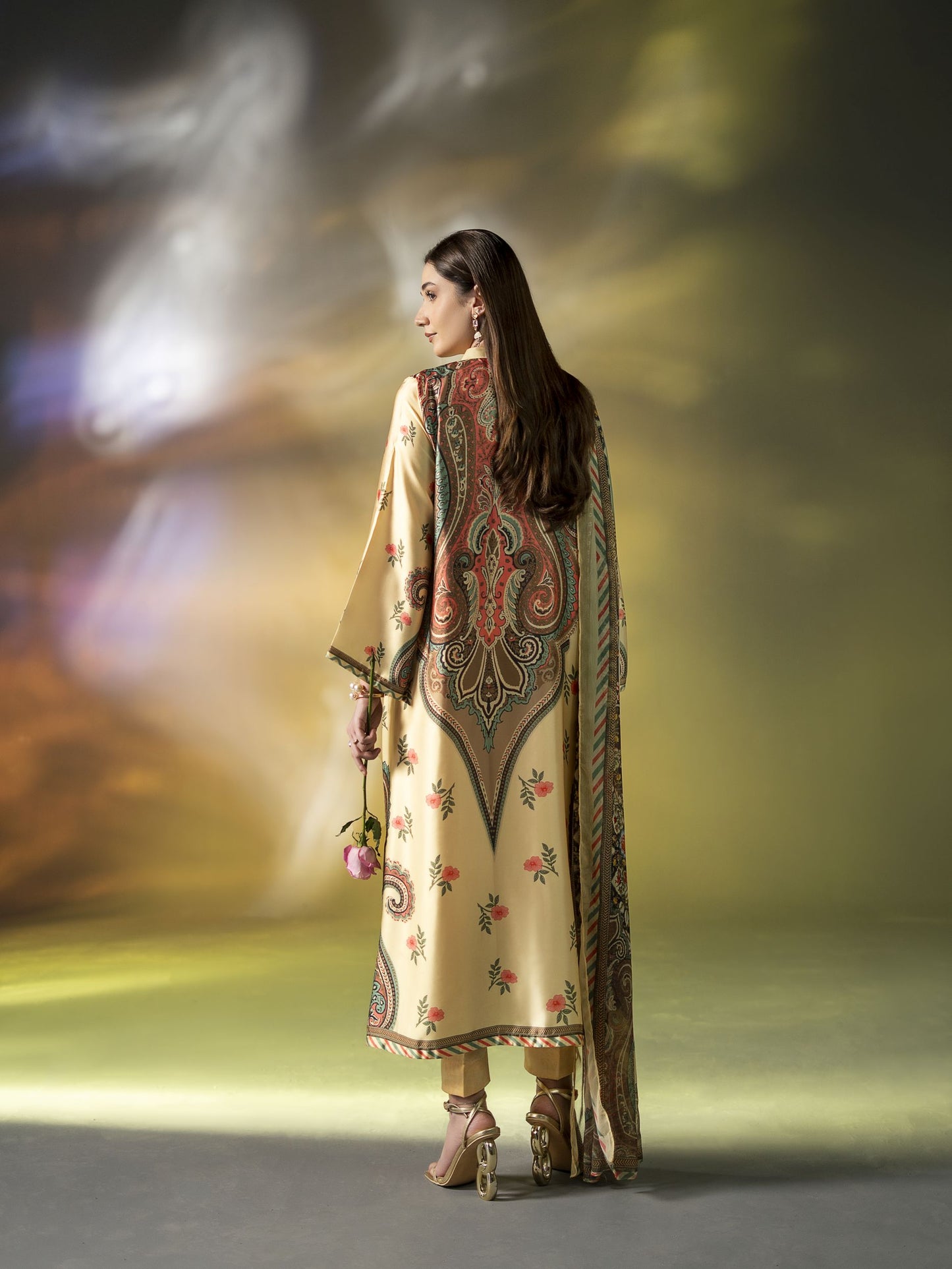 Mona Effortless Silk 3pc Ready to Wear Printed Silk Co-Ord Set SEM5