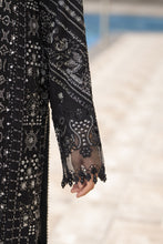 Black Chiffon Embroidered 3pc Dress with Handwork & Net Dupatta by Silver SBS12