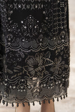 Black Chiffon Embroidered 3pc Dress with Handwork & Net Dupatta by Silver SBS12