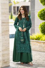 Emerald Green Net Embroidered 3pc Sharara Dress with Handwork by SILVER SBS9