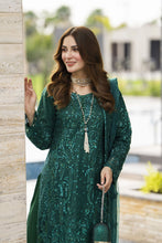 Emerald Green Net Embroidered 3pc Sharara Dress with Handwork by SILVER SBS9