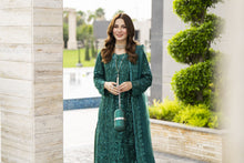 Emerald Green Net Embroidered 3pc Sharara Dress with Handwork by SILVER SBS9
