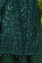 Emerald Green Net Embroidered 3pc Sharara Dress with Handwork by SILVER SBS9