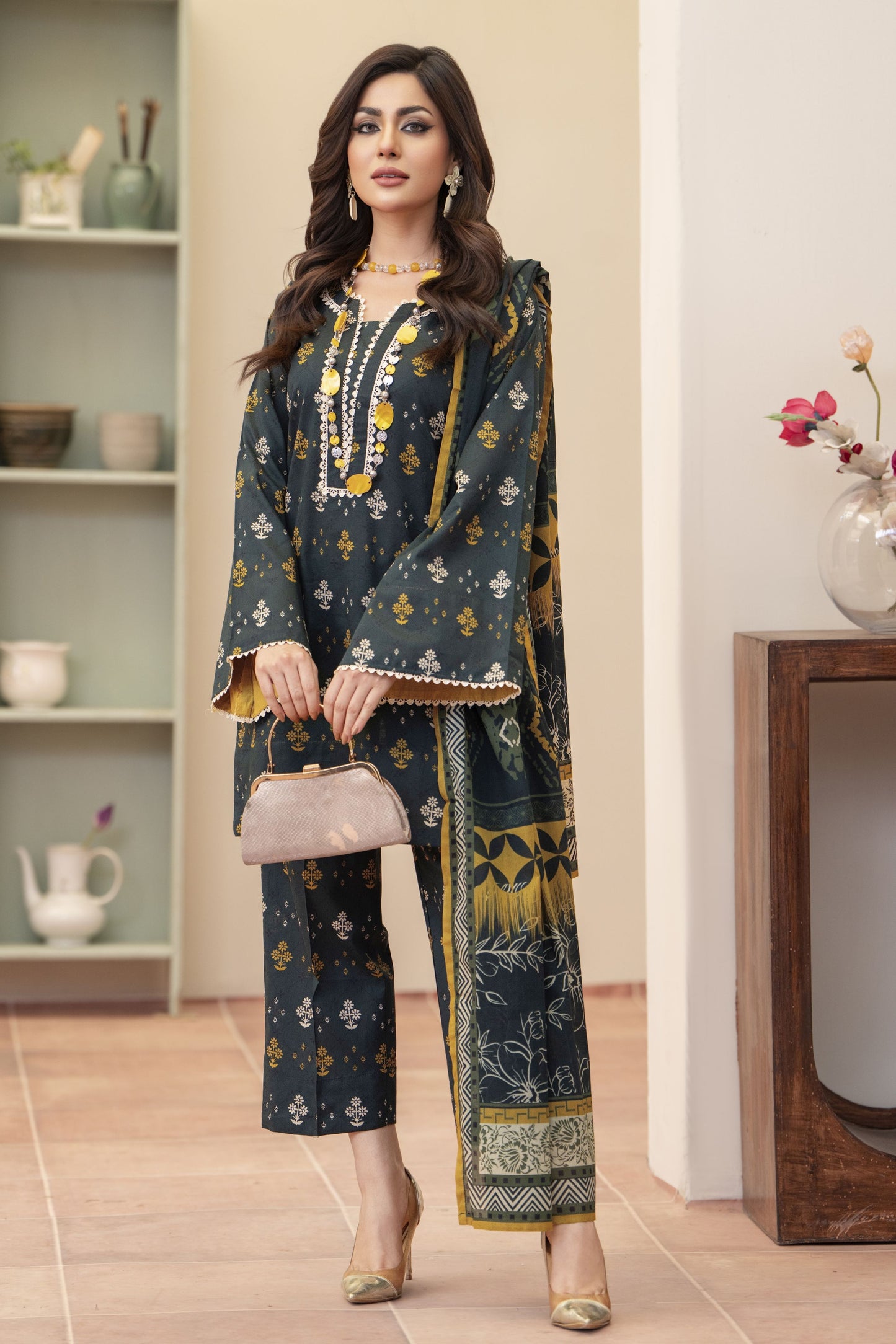 3pc Ready to Wear Breeze by Aabpara Printed Lawn Womenswear BBA6