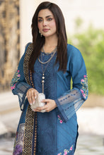 Cotton Canvas by Zaiwa – 3pc Blue Cotton Suit with Tulip Pants CCZ3