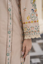 Cotton Canvas by Zaiwa – 3pc Beige Cotton Cutwork Suit CCZ7