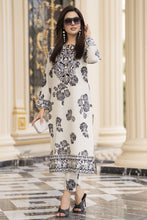 Cotton Canvas by Zaiwa – 2pc Off-White Cotton Embroidered Dress CCZ8