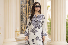 Cotton Canvas by Zaiwa – 2pc Off-White Cotton Embroidered Dress CCZ8