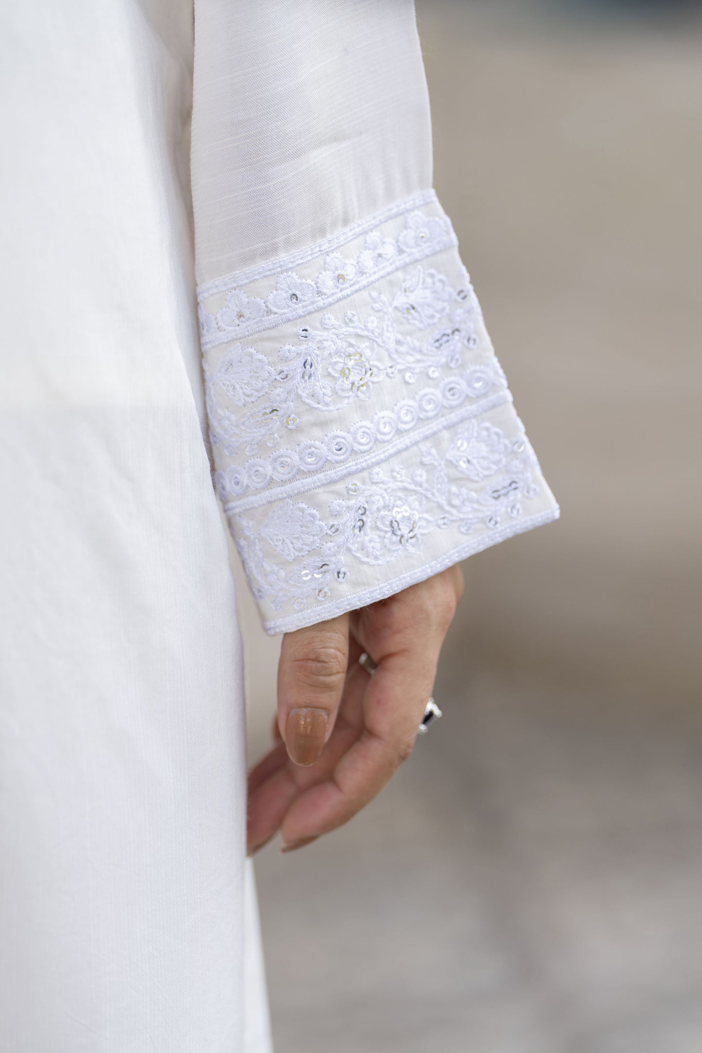 White Embroidered Farshi Set – Chand Sa Libaas by Aleezay | CSLA6