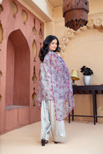 Dusty Lilac Organza Embroidered Shirt with Grey Silk Farshi Shalwar – RNK3 | Noorma Kamal